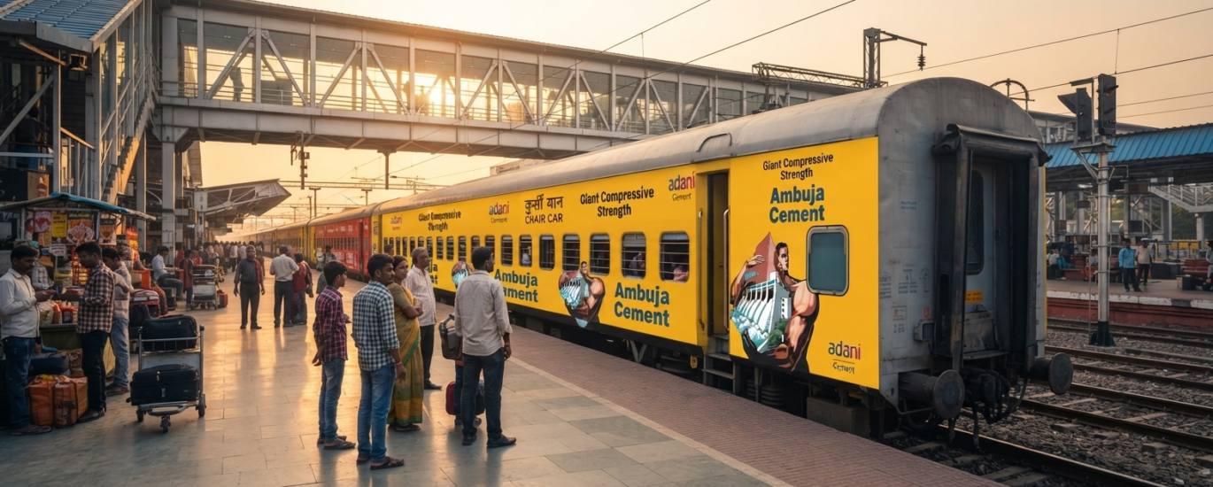 Delhi train advertising