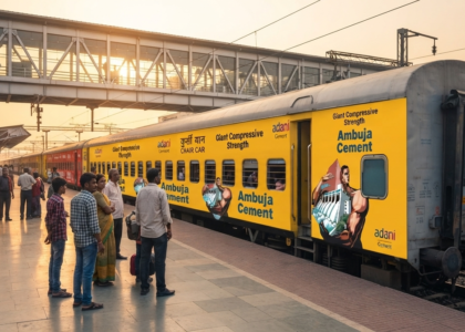 Delhi train advertising