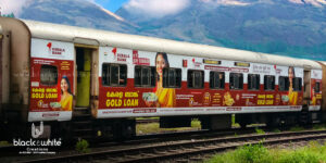 kerala bank exterior train branding