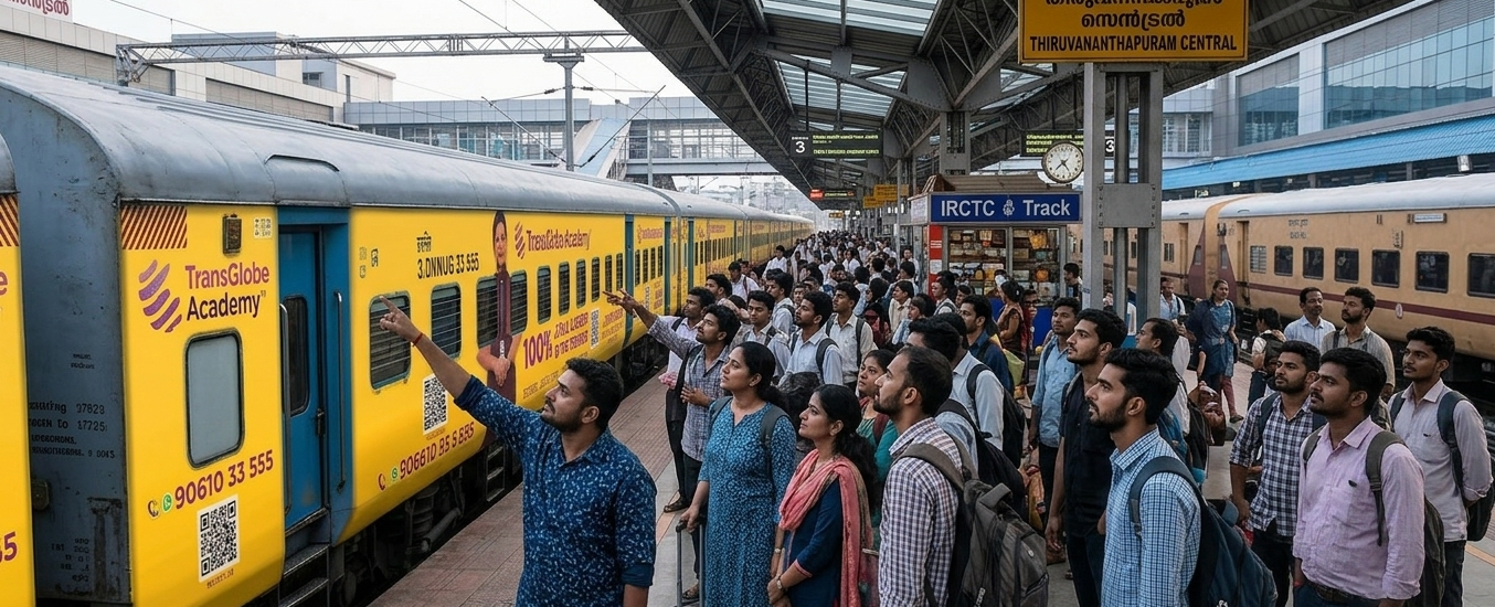 Train coach advertising