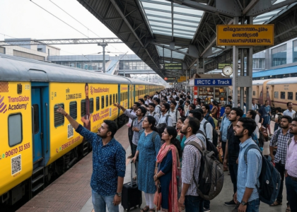 Train coach advertising