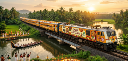 Onam train branding in kerala