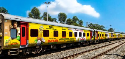 Year round train branding