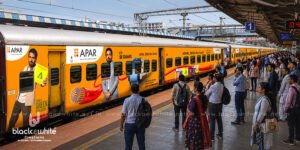 Apar Cables exterior train branding advertisement