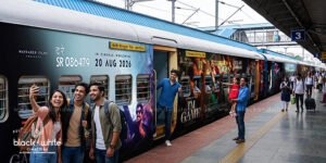I'm Game movie exterior train branding advertisement