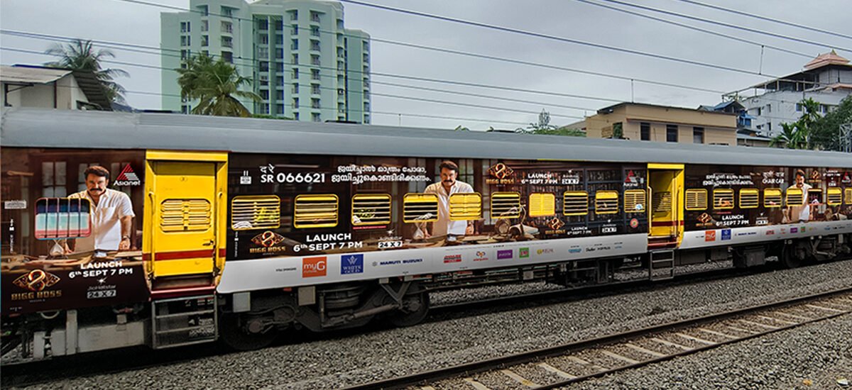 Train branding in South India for railway advertising