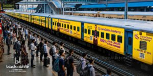 TransGlobe Academy exterior train branding advertisement