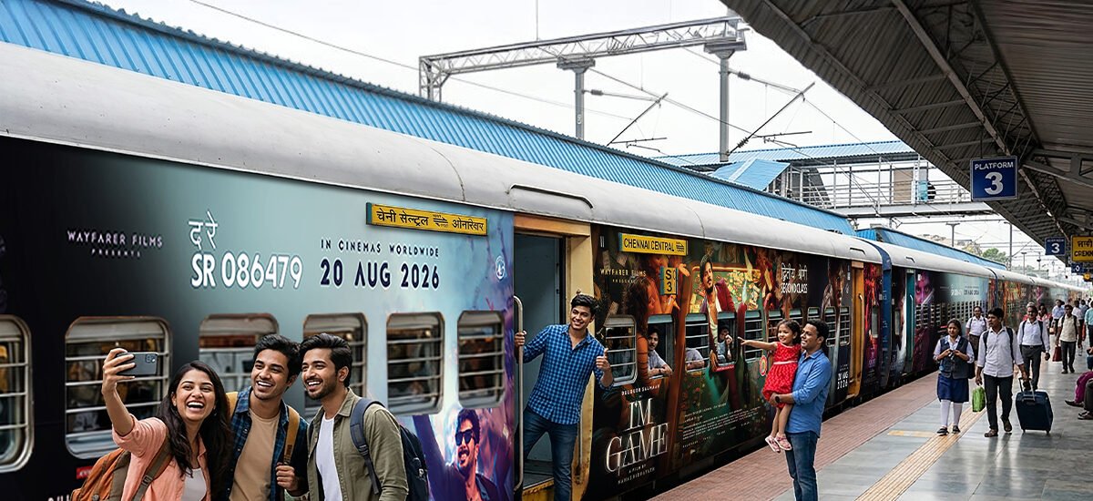 I’M GAME movie train branding in Kerala featuring Dulquer Salmaan