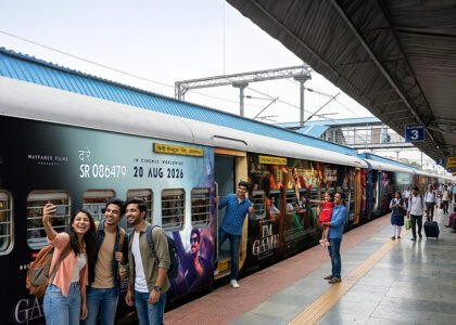 I’M GAME movie train branding in Kerala featuring Dulquer Salmaan