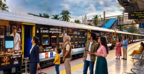 Railway advertising agency in India featuring train branding