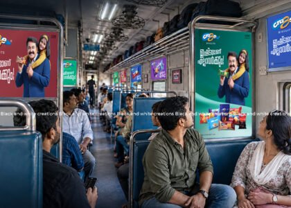 Interior train branding