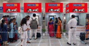 ATVM cubicle branding at railway stations for advertising to passengers in Kerala and Tamil Nadu.