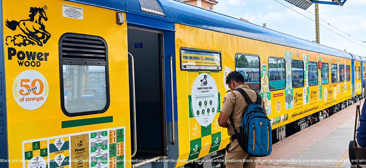 Train branding in South India connecting Kerala, Tamil Nadu, Karnataka, Andhra Pradesh and Telangana.
