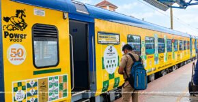 Train branding in South India connecting Kerala, Tamil Nadu, Karnataka, Andhra Pradesh and Telangana.