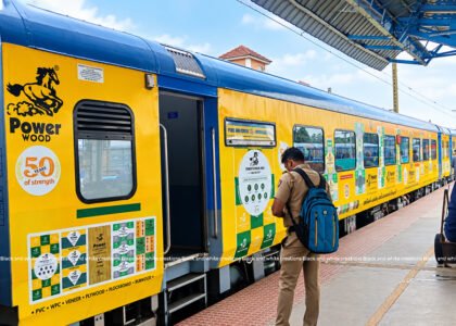 Train branding in South India connecting Kerala, Tamil Nadu, Karnataka, Andhra Pradesh and Telangana.